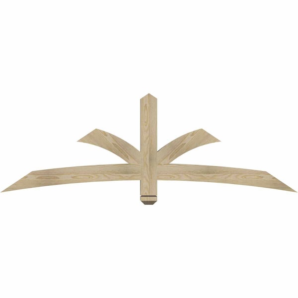 Ekena Millwork Davenport Rough Sawn Timber Gable Bracket, Douglas Fir, 72"W x 24"H x 4"D x 4"F, 8/12 Pitch GBW072X24X0404DAV00RDF - main